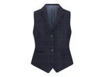 Marineblauw, getailleerde tweed formeel gilet voor dames