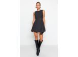 Dames Grau Fischgrät Mini Mouwloos Casual Regular fit Jurken