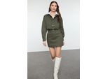 Dames groene rechte mini lange casual/dagelijkse normale jurk
