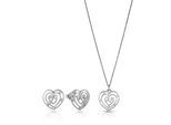 Orphelia 'Euphoria' Damen Set aus 925 Sterling Silber: Kette-Anhänger + Ohrringe - Silber SET-7522