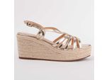 Montevita Sandalen Met Een Sleehak Salia6 Goud