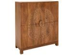 Livetastic Sideboard Cotonou, Natur, Holz, Mangoholz,Mangoholz,Mangoholz, massiv, Boho, 2 Fächer, 100x110x40 cm, handgemacht, Holzmöbel, Kleinmöbel Holz, Holzkommoden, Sideboards Holz