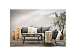 Ambia Garden Loungegarnitur, Grau, Schwarz, Metall, Kunststoff, Textil, Füllung: Polyester,Schaumstoff, Eckteil, einzeln stellbar, 210x72x210 cm, Loungemöbel, Gartenlounge-Sets