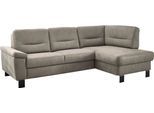 Ecksofa DIE PLANBAR "PP-PF23172 L-Form, Breite 244 cm", beige (alu), B:244cm H:88cm T:160cm, 100% Polyester, Sofas, Ecksofa, Eckgarnitur mit besonders kleinem Stellmaß ca. 160 x 244 cm