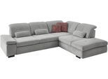 Ecksofa DIE PLANBAR "MP-IN16012 L-Form Kaltschaum-Polsterung", silber, B:312cm H:85cm T:260cm, 85% Polyester;15% Nylon, Sofas, Ecksofa, inkl. Sitztiefenverstellung, optional mit Funktionen