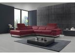 Ecksofa EGOITALIANO "Queenie, extravagantes Sofa mit erstklassigem Sitzkomfort, L-Form", rot (burgundy), B:284cm H:95cm T:108cm, Luxus-Microfaser (100% Polyester) Leder »BULL« (echtes Rindsleder). Geschliffenes, pigmentiertes und behandeltes Rindsleder mit einer Dicke von 1, 3-1, 5 mm. Dieses Leder zeigt eine ziemlich weiche Hand mit einem halb undurchsichtigen Aussehen. Es handelt sich um ein ges