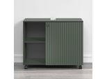 Waschbeckenunterschrank WELLTIME "Amrum", grün, B:80cm H:64cm T:42cm, Schränke, Waschbeckenunterschrank, Waschtisch auf Rollen - (B/T/H) wahlweise 60-80/42/64 cm