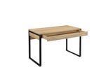 Schreibtisch OTTO HOME "Moid, Computertisch im modernen Design", schwarz (eiche natur, schwarz, schwarz, eiche natur), B:120cm H:77cm T:60cm, Tische, Schreibtisch, Breite 120/140/160 cm, mit Metallbeinen & Schublade