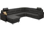 Wohnlandschaft DIE PLANBAR "ZE-EM16033 U-Form, Breite 330 cm", mammut anthrazit, B:330cm T:262cm, 100% Polyester, Sofas, Wohnlandschaft, wahlweise mit Kopfstützen und Bettfunktion
