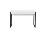 Schreibtisch OTTO HOME "Moid, Computertisch im modernen Design", schwarz-weiß (weiß, schwarz, schwarz, weiß), B:120cm H:77cm T:60cm, Tische, Schreibtisch, Breite 120/140/160 cm, mit Metallbeinen & Schublade
