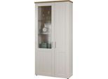 Vitrine HOME AFFAIRE "Nybro", andersen pine weiß, B:95cm H:194cm T:38cm, Schränke, Vitrine