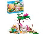 Konstruktions-Spielset PLAYMOBIL "Zauberhafter Einhorn-Stall für Mama und Fohlen (71839), Princess Magic", bunt, Spielbausteine, Kinder, Kunststoff, Konstruktions-Spielset, Made in Europe