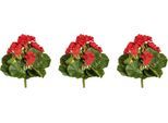 Kunstblume CREATIV GREEN "Minigeranie", rot, H:24cm, Obermaterial: 85% Polyester, 15% Polyethylen, Kunstpflanzen, Kunstblume