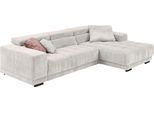 Ecksofa DIE PLANBAR "MP-IN15053 L-Form schmaler Schenkel", beige (ecru), B:303cm H:75cm T:190cm, 88% Polyester; 12% Polyamid, Sofas, Ecksofa, wahlweise mit Kopfteilverstellung und manueller Vorziehbank