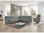 Ecksofa DIE PLANBAR "PP-HS10002", silber, B:303cm H:92cm T:245cm, 100% Polyester, Sofas, Ecksofa, wahlweise mit Kopfteilverstellung, Bettfunktion und Stauraum