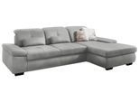 Ecksofa DIE PLANBAR "MP-IN16012 L-Form, mit Federkern-Polsterung", silber, B:309cm H:85cm T:195cm, 85% Polyester;15% Nylon, Sofas, Ecksofa, inkl. Sitztiefenverstellung, wahlweise mit weiteren Funktionen