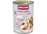 animonda GranCarno Sensitiv Nassfutter Hund Adult, Huhn und Kartoffel 24x400 g