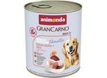 animonda GranCarno Sensitiv Nassfutter Hund Adult, Huhn und Reis 6x800 g