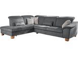 Ecksofa DIE PLANBAR "PP-LA23145 L-Form", grau (anthrazit), B:299cm H:88cm T:243cm, 100% recyceltes Polyester, Sofas, Ecksofa, inkl. Kopfpolsterverstellung, Federkernpolsterung