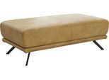 Hocker DIE PLANBAR "PN-EM22041", gelb (kurkuma), B:133cm H:45cm T:72cm, Hocker, Hocker, hochwertige Kaltschaumpolsterung, stylische Metallfüße