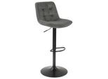 Barhocker Lars Metall, Textil Anthrazit, Schwarz