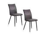 HTI-Living Esszimmerstuhl 2er Set Antikanthrazit Vasile