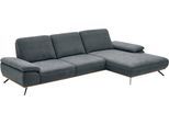 Ecksofa DIE PLANBAR "ZE-EM18063, Breite 322 cm", grau (cyber anthrazit), B:322cm H:89cm T:187cm, 100% Recyceltes Polyester, Sofas, Ecksofa, wahlweise mit Sitztiefen- und Armteilverstellung