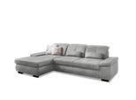 Ecksofa DIE PLANBAR "MP-IN16012 L-Form, mit Federkern-Polsterung", silber, B:309cm H:85cm T:195cm, 85% Polyester;15% Nylon, Sofas, Ecksofa, inkl. Sitztiefenverstellung, wahlweise mit weiteren Funktionen