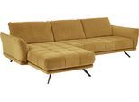 Ecksofa DIE PLANBAR "MP-IN20041 L-Form", gelb (curry), B:285cm H:84cm T:178cm, 100% Polyester, Sofas, Ecksofa, optional Sitztiefenverstellung und Kopfstützen