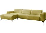 Ecksofa DIE PLANBAR "MP-IN24031", grün (santos lemon), B:298cm H:75cm T:174cm, 100% Polyester, Sofas, Ecksofa, SoftSitz-Kaltschaumpolsterung, wahlweise mit motorischer Vorziehbank