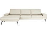Ecksofa DIE PLANBAR "PN-EM20061, wahlweise frei im Raum stellbar", torro weiß, B:310cm H:86cm T:180cm, Sofas, Ecksofa, wahlweise mit echt bezogenem Rücken und Sitztiefenverstellung