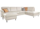 Wohnlandschaft DIE PLANBAR "PN-EM18013 U-Form, ohne Kopfstützen", weiß, B:305cm H:87cm T:200cm, Sofas, Wohnlandschaft, wahlweise mit Bettfunktion und Stauraum