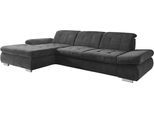 Ecksofa DIE PLANBAR "MP-IN17004 L-Form, Breite 331 cm, wahlweise weitere Funktionen", schwarz, B:331cm H:84cm T:124cm, 100% Polyester, Sofas, Ecksofa, Federkern-Polsterung, inkl. Sitztiefenverstellung