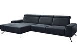 Ecksofa DIE PLANBAR "PN-EM22041 L-Form", blau (nightblau), B:335cm H:89cm T:188cm, Sofas, Ecksofa, wahlweise motorisches Canape oder Sitztiefenverstellung