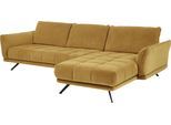 Ecksofa DIE PLANBAR "MP-IN20041 L-Form", gelb (curry), B:285cm H:84cm T:178cm, 100% Polyester, Sofas, Ecksofa, optional Sitztiefenverstellung und Kopfstützen
