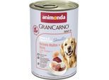 animonda GranCarno Sensitiv Nassfutter Hund Adult, Huhn und Reis 24x400 g