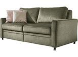 Schlafsofa DIE PLANBAR "MP-PD19021", grün (olive), B:186cm H:90cm T:100cm, 100% Polyester, Sofas, Schlafsofa, mit Längsschläferfunktion 80 bzw. 160x210 cm