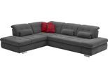 Ecksofa DIE PLANBAR "MP-IN17004 L-Form, Breite 323 cm, wahlweise weitere Funktionen", grau (anthrazit), B:323cm H:84cm T:124cm, 100% Polyester, Sofas, Ecksofa, Kaltschaum-Polsterung, inkl. Sitztiefenverstellung