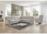 Ecksofa DIE PLANBAR "PP-HS10002", ecru, B:303cm H:92cm T:245cm, 100% Polyester, Sofas, Ecksofa, wahlweise mit Kopfteilverstellung, Bettfunktion und Stauraum