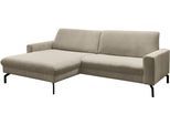 Ecksofa DIE PLANBAR "ZE-EM20028 L-Form, Breite 248 cm", beige (feincord stone), B:248cm T:179cm, 95% Polyester;5% Nylon, Sofas, Ecksofa, wahlweise mit Kopfstützen und Sitztiefenverstellung