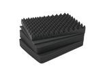 HMF ODR100 Koffereinlagen mit Rasterschaumstoff für Outdoor-Fotokoffer, 4er Set, 37,5 x 27 cm