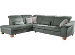 Ecksofa DIE PLANBAR "PP-LA23145 L-Form", grau (steel), B:299cm H:88cm T:243cm, 100% recyceltes Polyester, Sofas, Ecksofa, inkl. Kopfpolsterverstellung, Federkernpolsterung