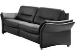 2,5-Sitzer HUKLA "HU-SF15058 Ledersofa, Breite 194 cm", schwarz (torro anthrazit), B:194cm H:91cm T:92cm, Sofas, 2 5-Sitzer, aus Leder, optional Kopfstütze u. WallAway-Funktion