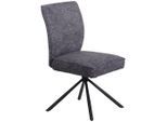 Möbelix , Anthrazit , Metall, Textil , Füllung: Schaumstoff, Taschenfederkern , 49x91x66 cm , Sitzfläche 360° drehbar, ergonomische Rückenlehne , Esszimmer, Esszimmerstühle, Polsterstühle