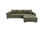 Möbelix , Dunkelgrün , Textil, Holzwerkstoff , Füllung: Schaumstoffflocken , 343x217 cm , Rücken echt , Wohnzimmer, Sofas & Couches, Schlafsofas, Boxspringsofas