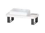 Duravit Collection One Waschtisch-Konsolen-Set D4800400 100x45x90cm, mit Konsole, Konsolenträger, Marmor Struktur poliert