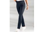 Schlupfhose CASUAL LOOKS, Damen, Gr. 24, Kurzgrößen, blau (marine), 65% Baumwolle, 33% Polyester, 2% Elasthan, unifarben, lang, Hosen Schlupfhose