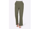 Dehnbund-Hose FEEL GOOD, Damen, Gr. 24/25, Kurzgrößen, grün (khaki), 95% Baumwolle, 5% Elasthan, unifarben, Hosen