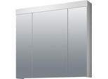 Spiegelschrank WELLTIME "Dormoletto", weiß melamin, B:80cm H:75cm T:16cm, FSC-zertifizierter Holzwerkstoff, Schränke, Spiegelschrank, Badspiegel in Weiß mit 9 Fächern - Maße (B/T/H) 80/16/75 cm