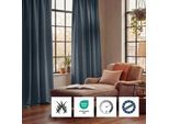 Vorhang NEUTEX FOR YOU "SALITOS-NXFR", rauchblau, B:140cm H:145cm, Obermaterial: 100% Polyester, Gardinen, Vorhang, Dim-Out / verdunkelnd - schwer entflammbar / FR